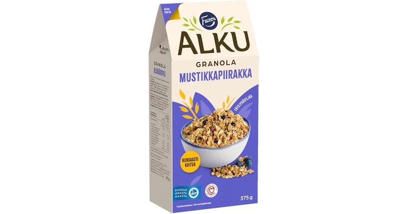 Fazer Alku Mustikkapiirakka granola 375 g
