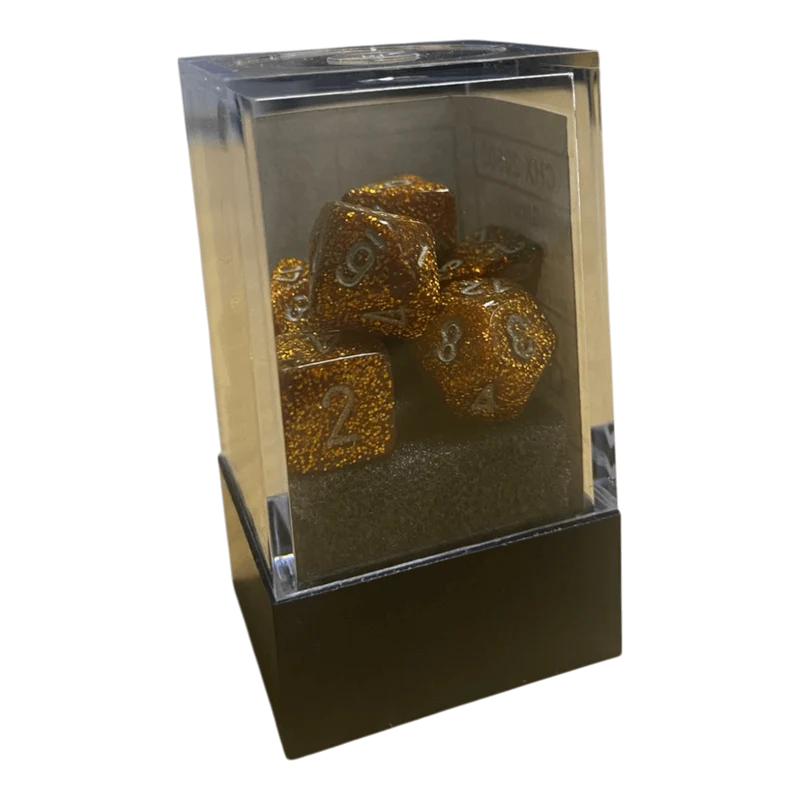 Chessex Glitter Gold/Silver 7er MINI Set