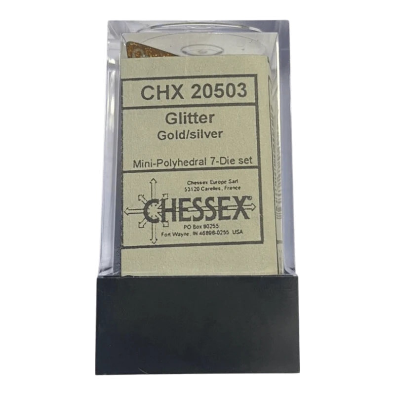 Chessex Glitter Gold/Silver 7er MINI Set