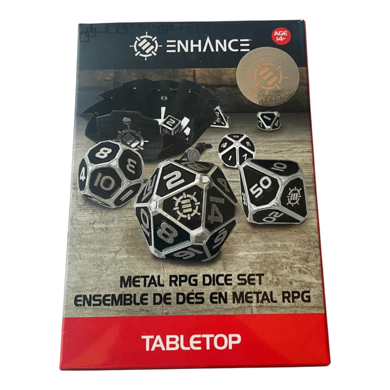 RPG Metallwürfel Set (Schwarz) Enhance Collectors Edition