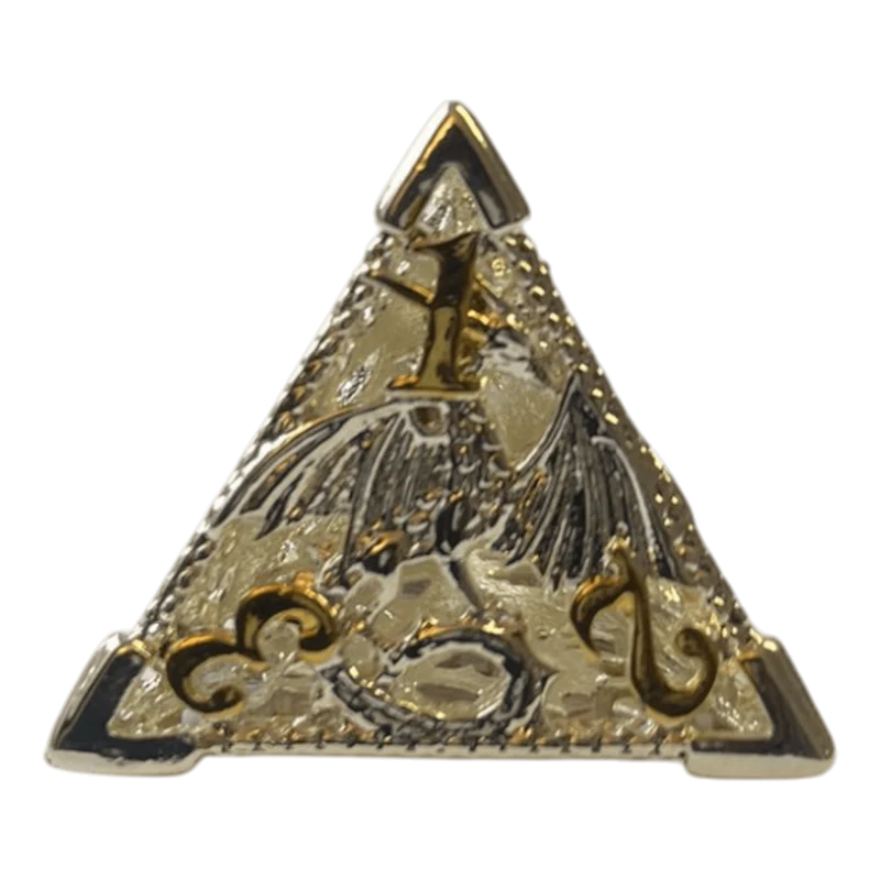 Drachenwürfel W4 (Silber mit goldenen Nummern) - 18mm