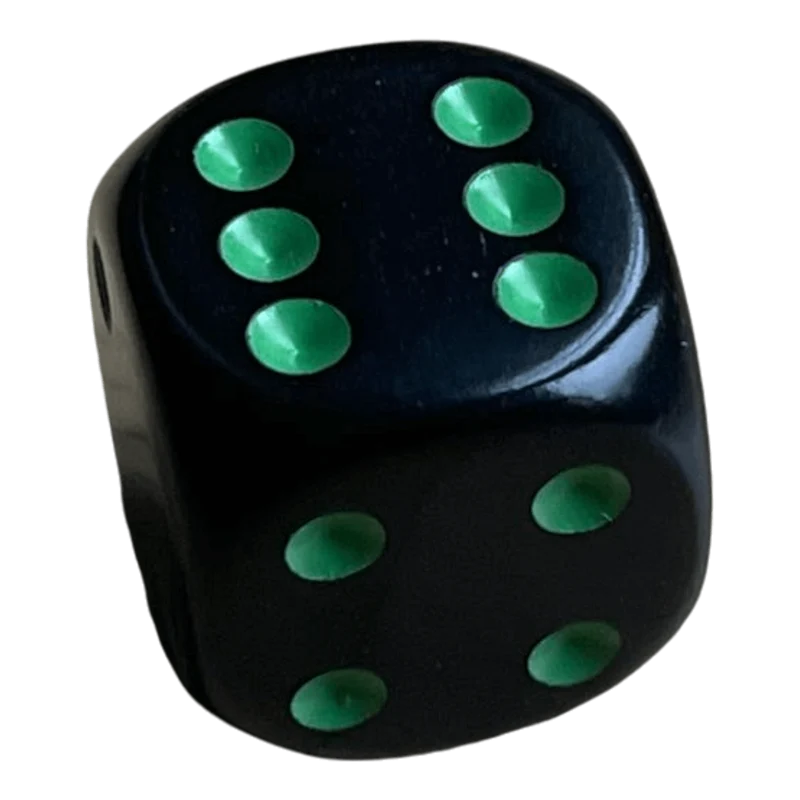 Chessex Opaque Black/Green W6 (16mm)