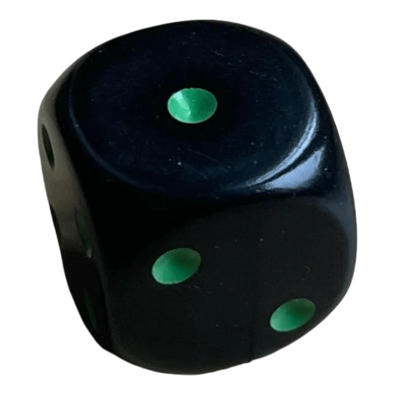 Chessex Opaque Black/Green W6 (16mm)