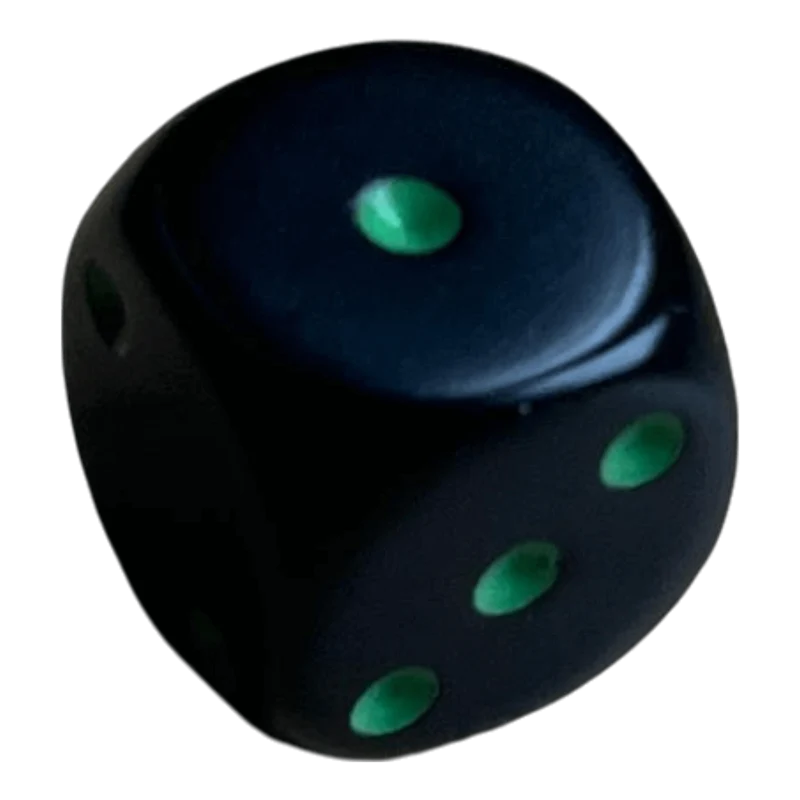 Chessex Opaque Black/Green W6 (12mm)