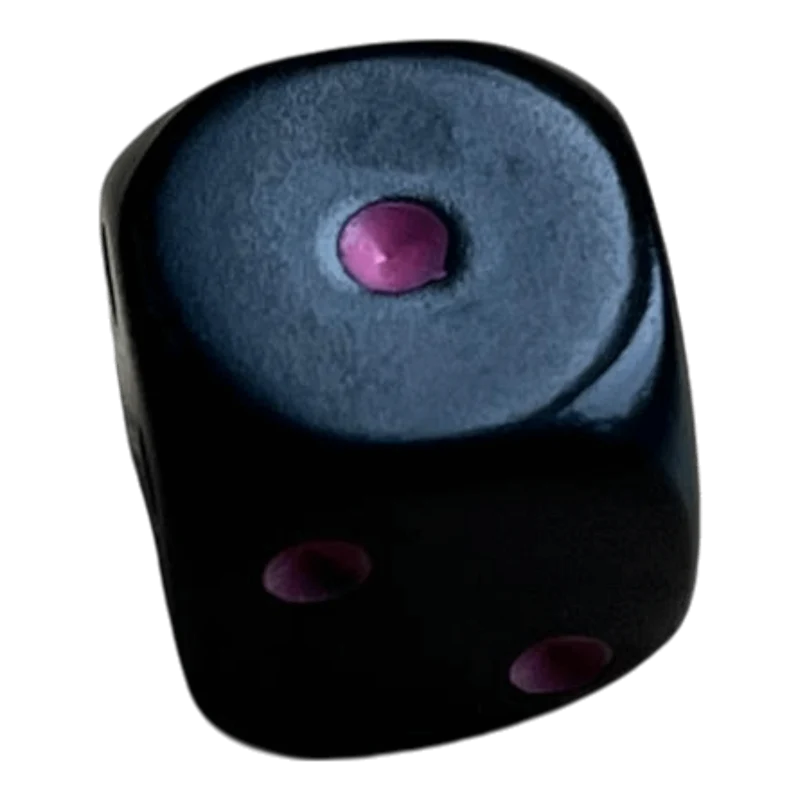 Chessex Opaque Black/Pink W6 (12mm)