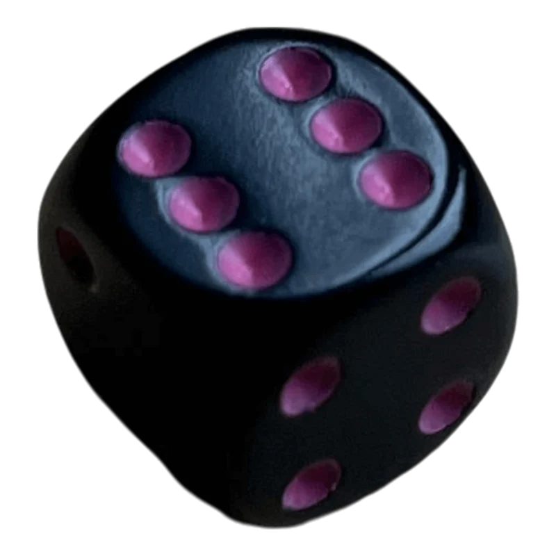 Chessex Opaque Black/Pink W6 (12mm)