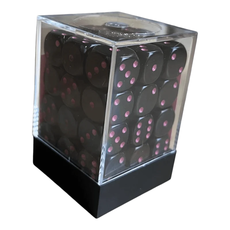 Chessex Opaque Black/Pink W6 Set (12mm)