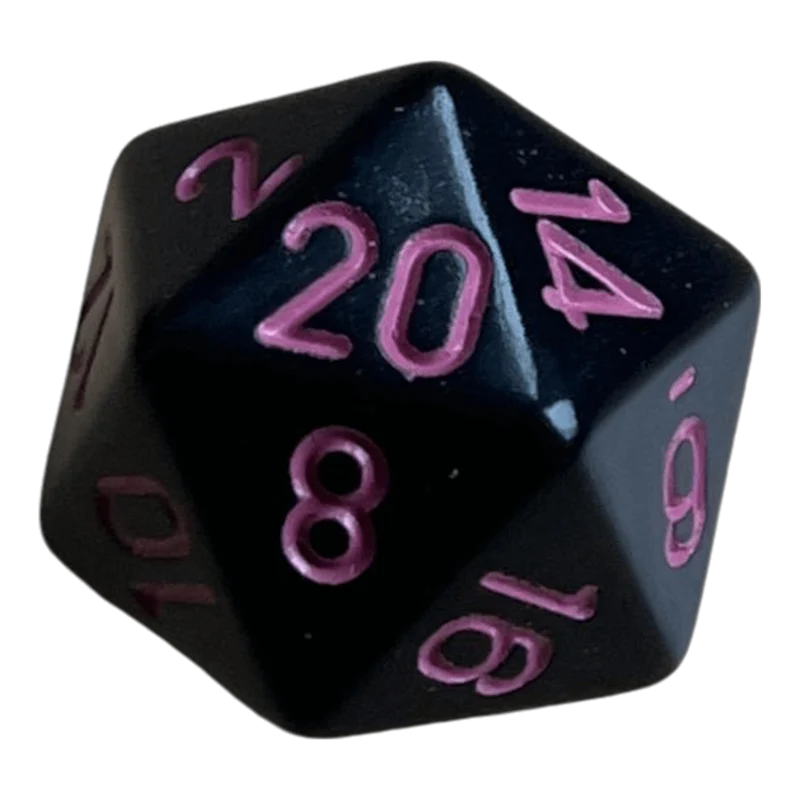 Chessex Opaque Black/Pink W20