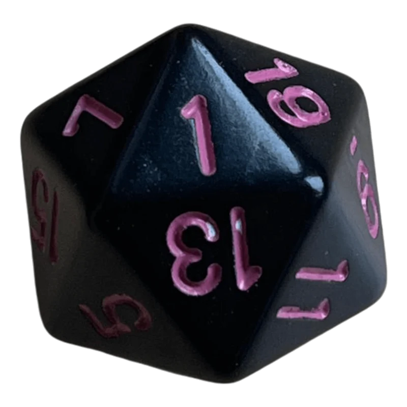 Chessex Opaque Black/Pink W20