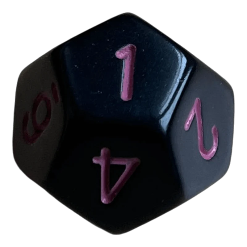 Chessex Opaque Black/Pink W12
