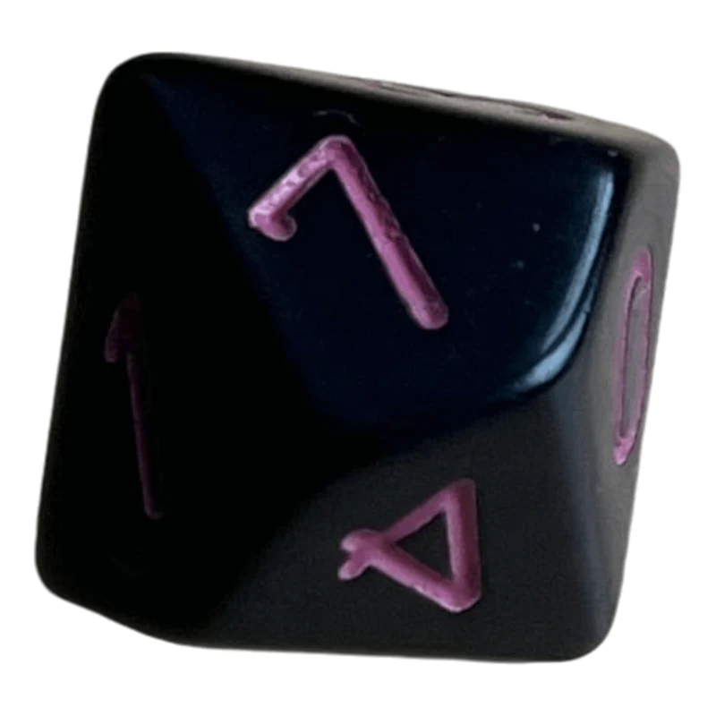 Chessex Opaque Black/Pink W10