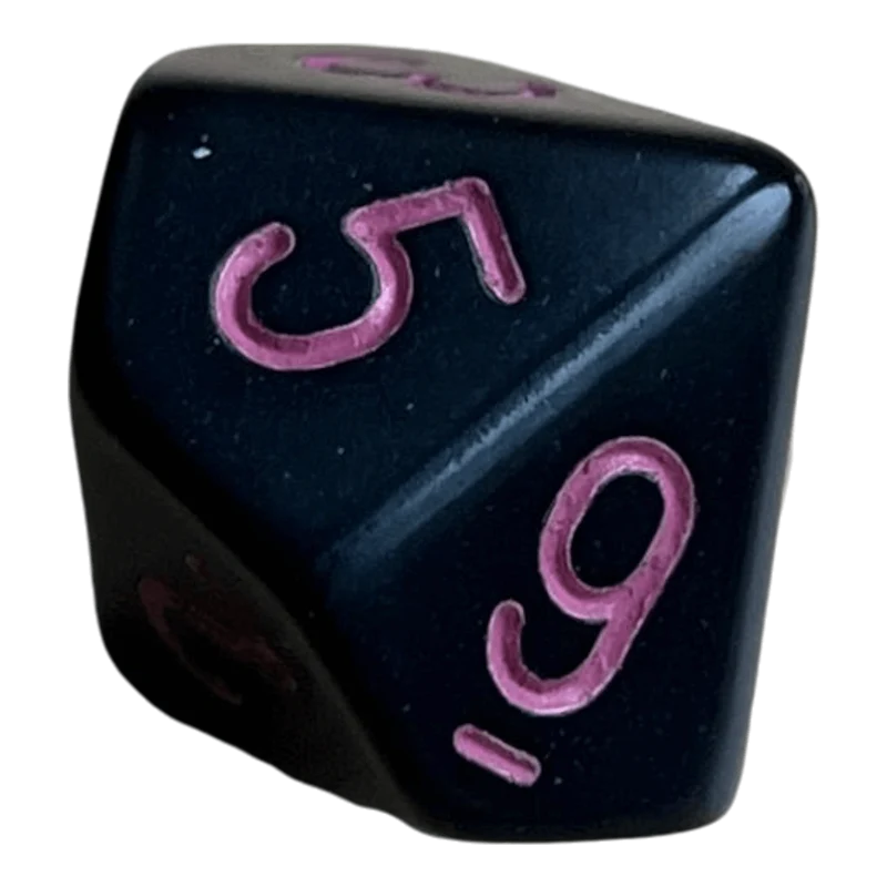 Chessex Opaque Black/Pink W10