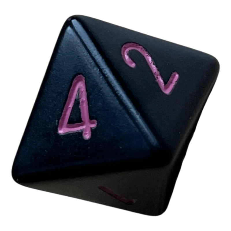Chessex Opaque Black/Pink W8