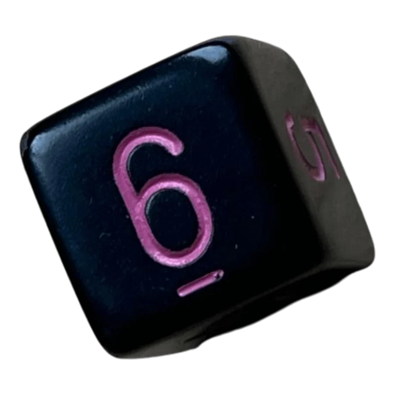 Chessex Opaque Black/Pink W6