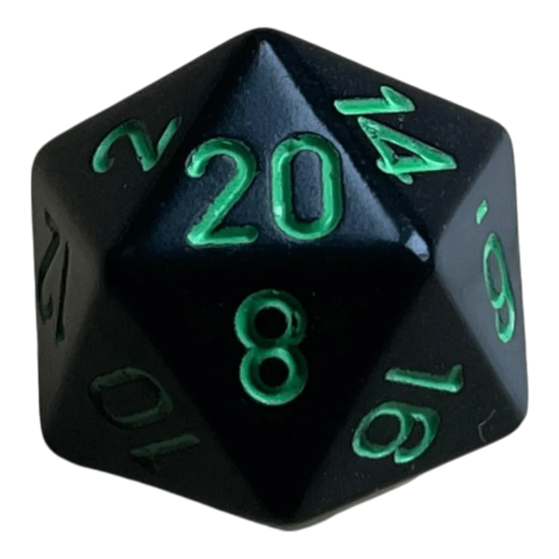Chessex Opaque Black/Green W20