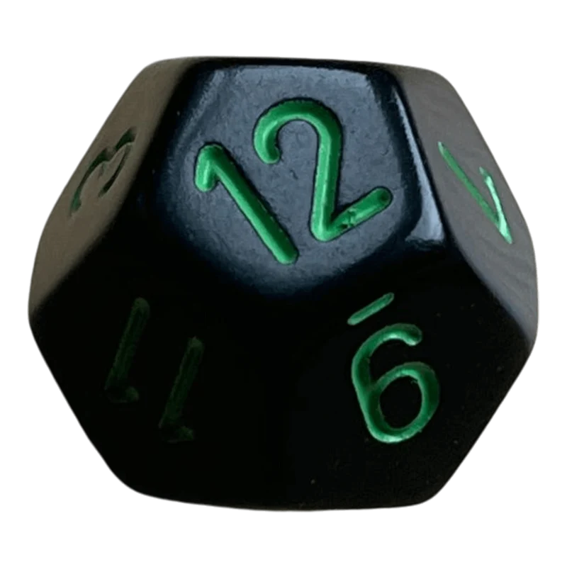 Chessex Opaque Black/Green W12