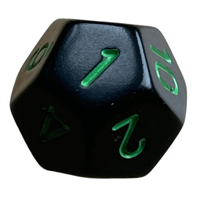 Chessex Opaque Black/Green W12