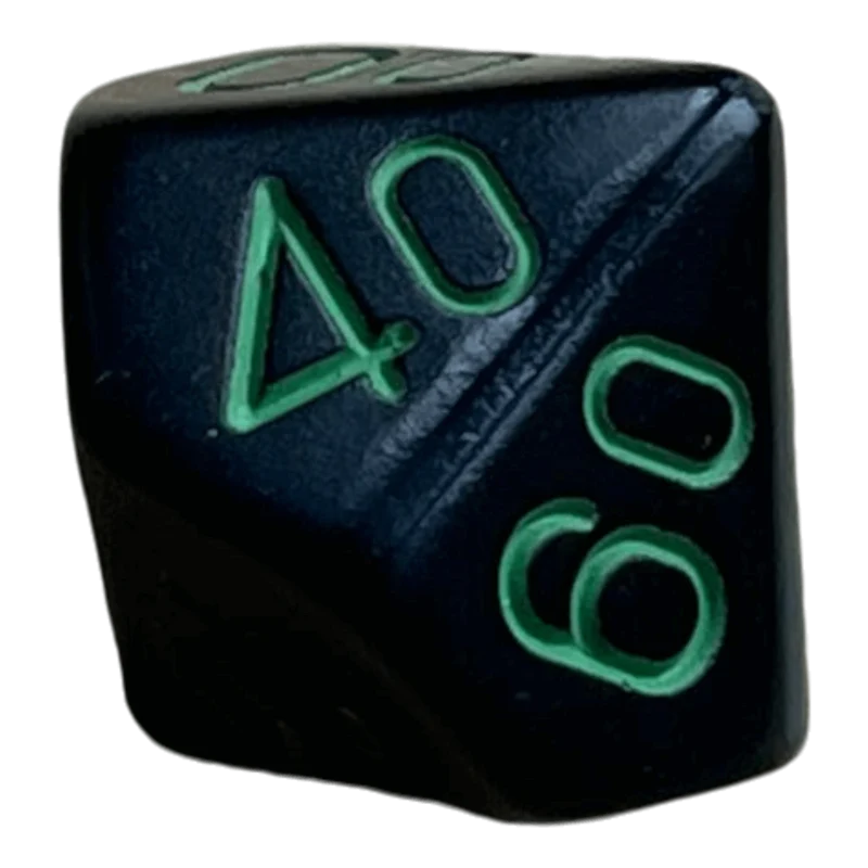 Chessex Opaque Black/Green W10-0