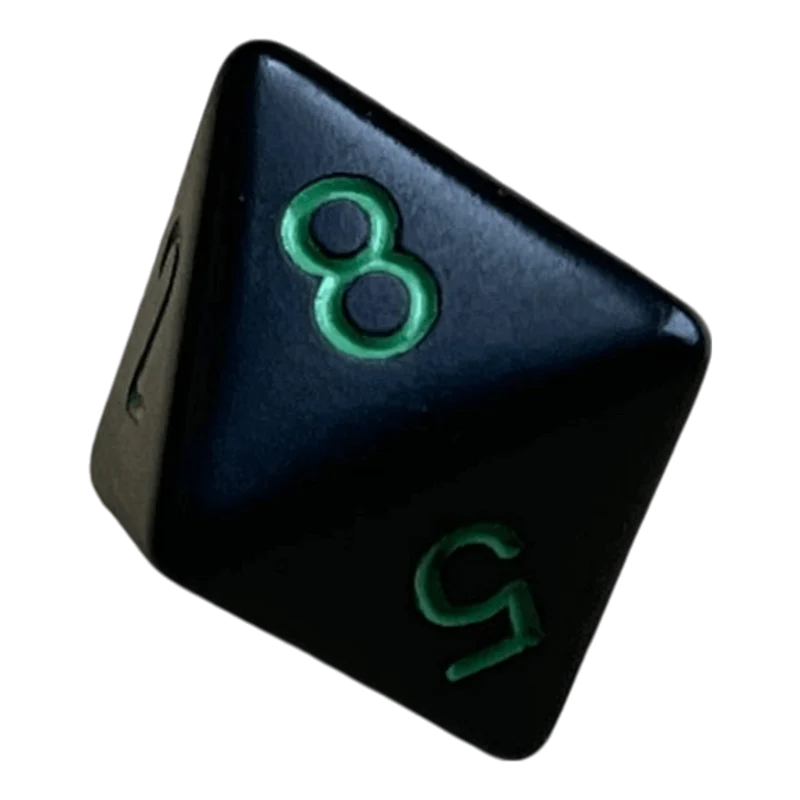 Chessex Opaque Black/Green W8
