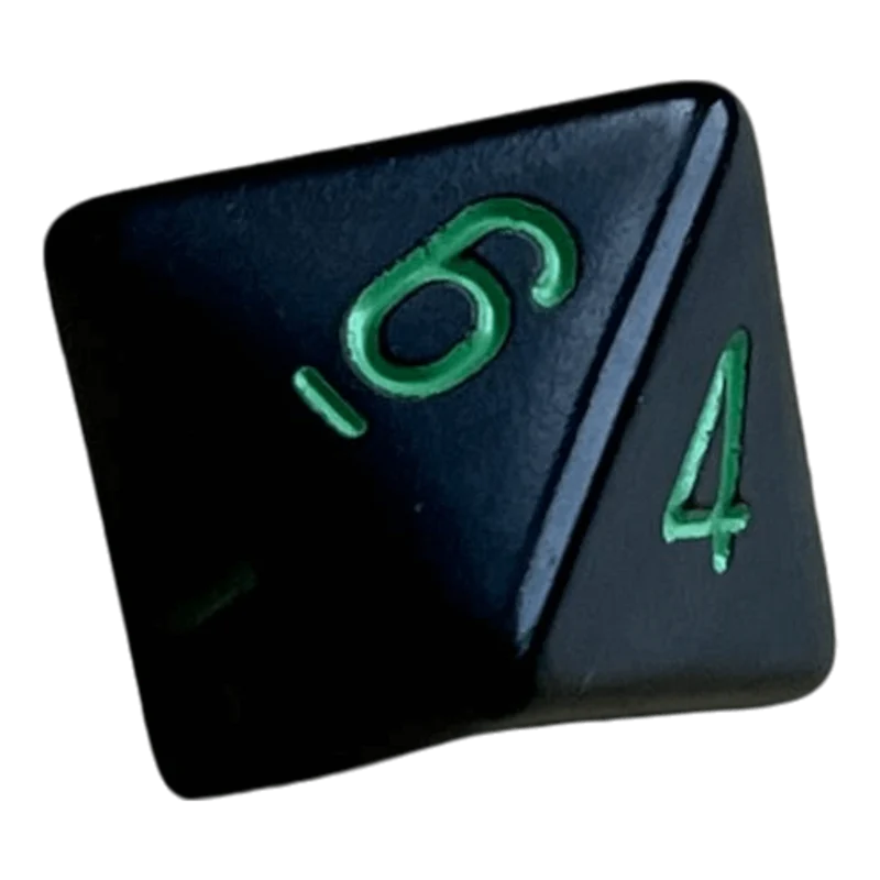 Chessex Opaque Black/Green W8