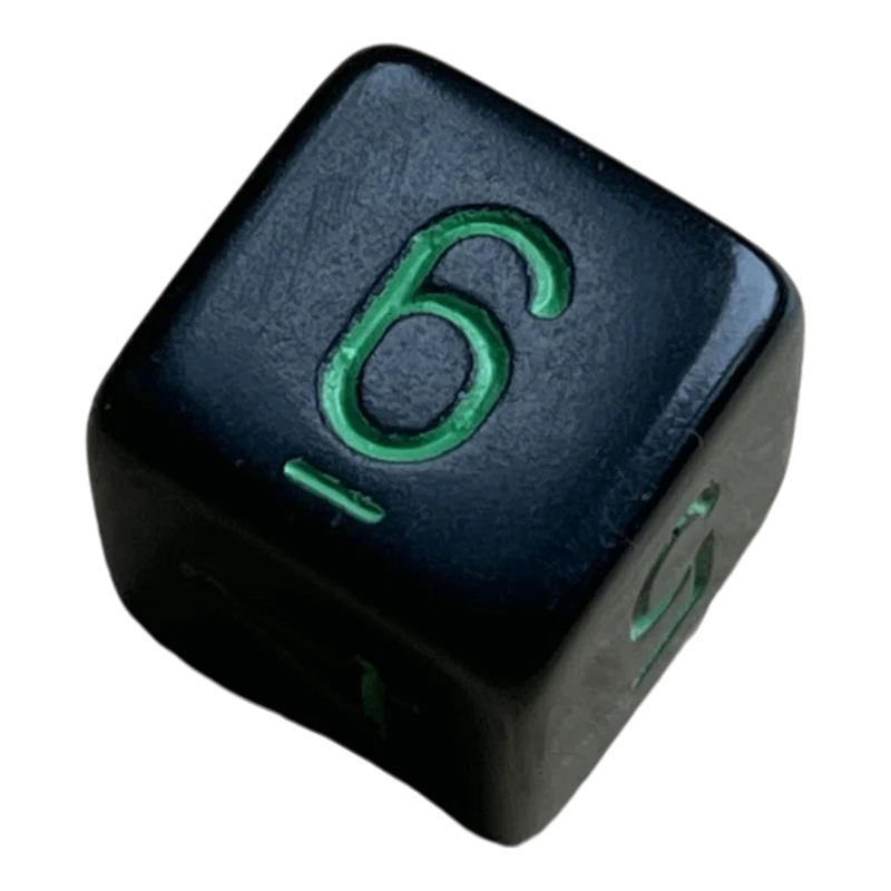 Chessex Opaque Black/Green W6