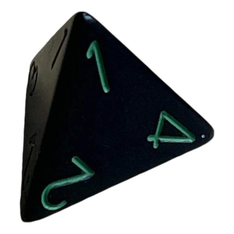 Chessex Opaque Black/Green W4