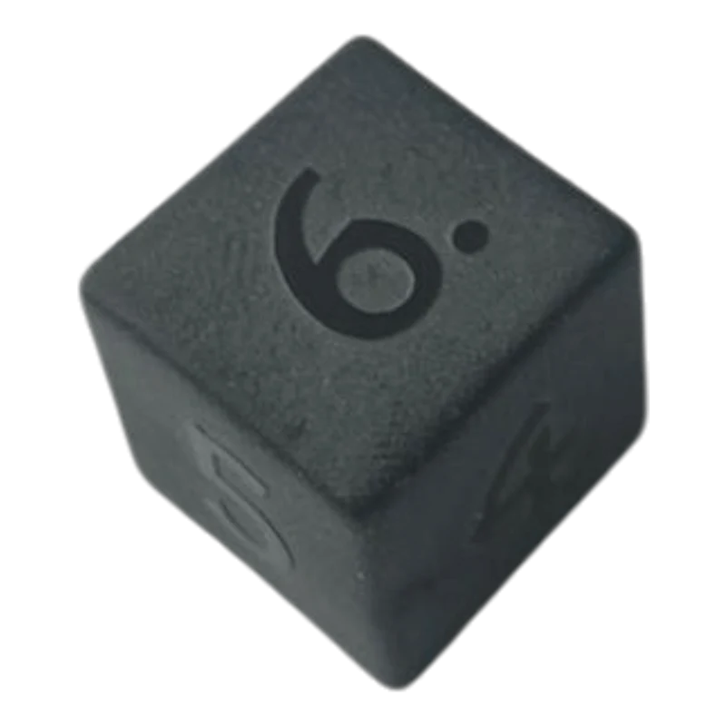 Matt-Schwarzer Obsidian Edelsteinwürfel W6
