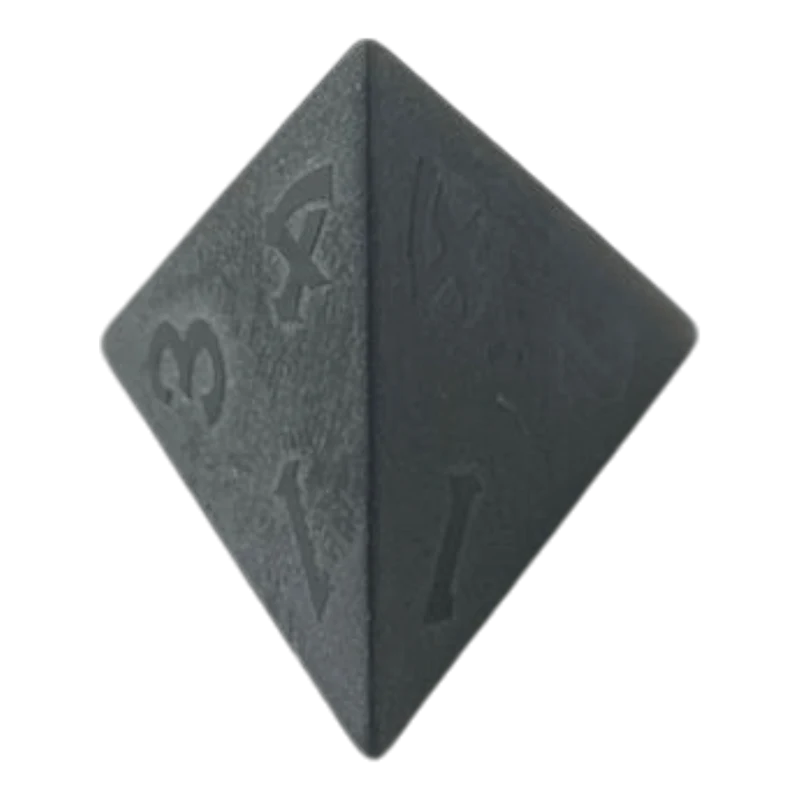 Matt-Schwarzer Obsidian Edelsteinwürfel W4