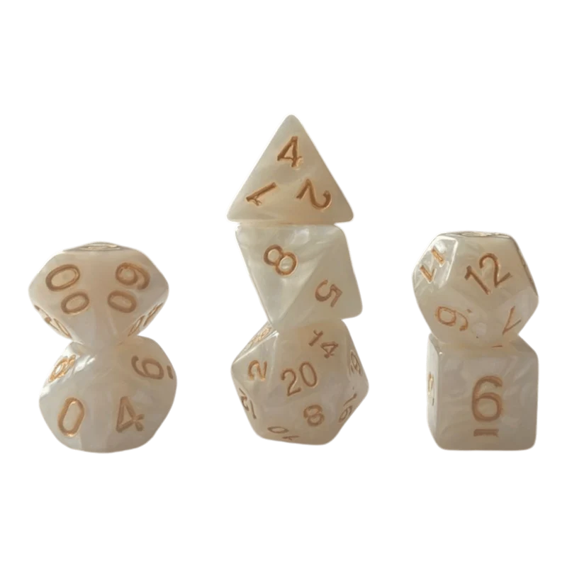 Perlmuttwürfel Set in weiß