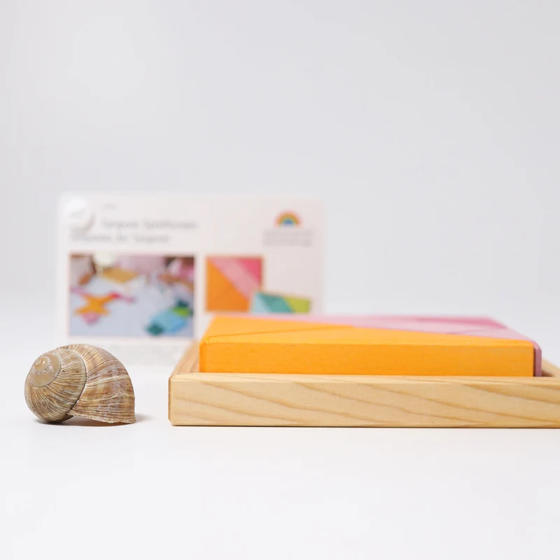Grimm's Legespielset Tangram rosa-orange