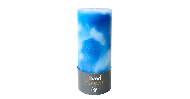 Havi pöytäkynttilä Topaasi sininen 7cmx17cm 1kpl 65 h