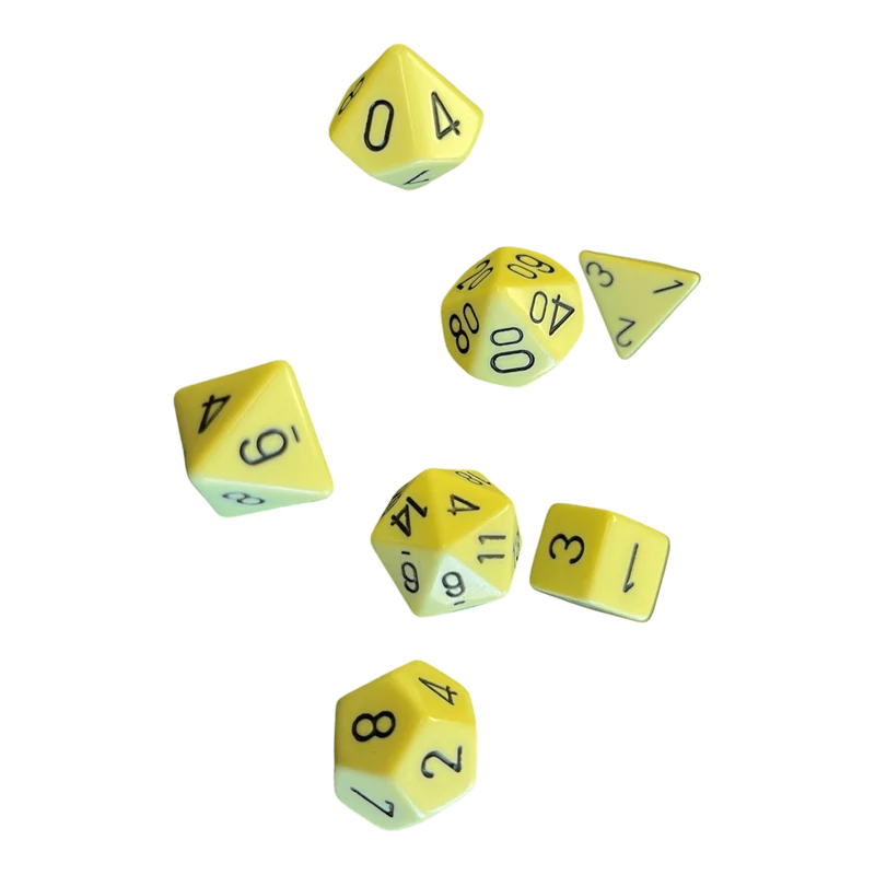 Opaque Pastel Yellow/black Set