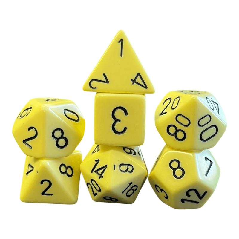 Opaque Pastel Yellow/black Set