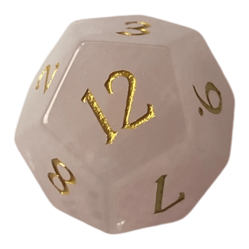 Rosenquarz Edelsteinwürfel W12