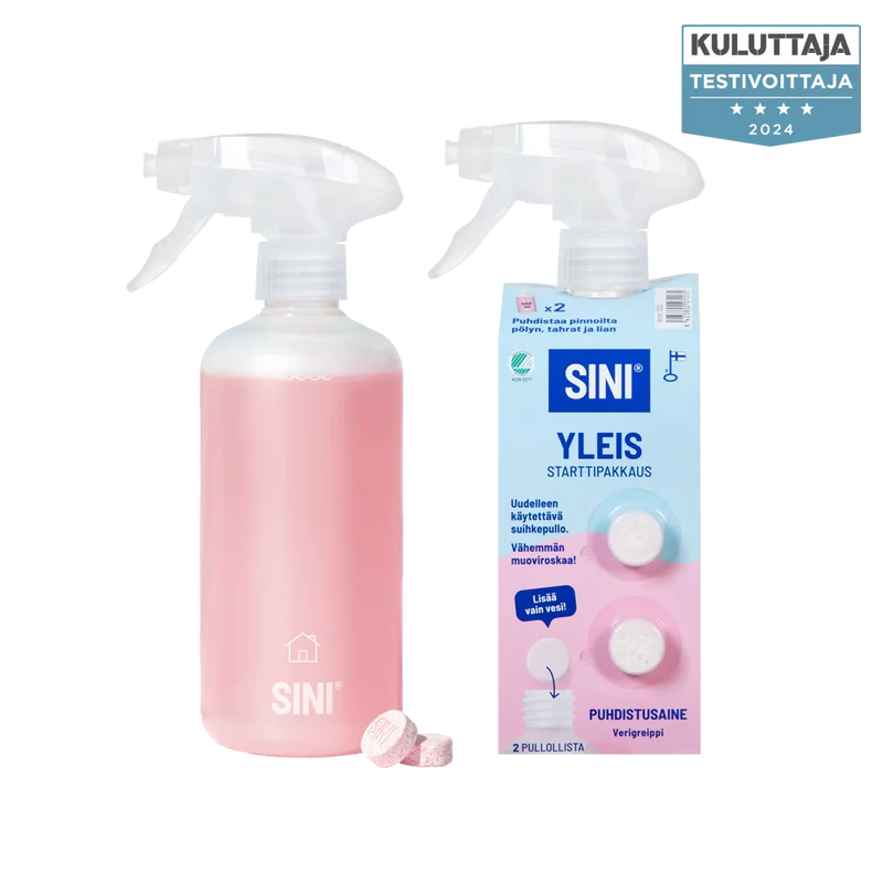 Sini Yleispuhdistusaine, starttipakkaus – pullo + 2 tablettia