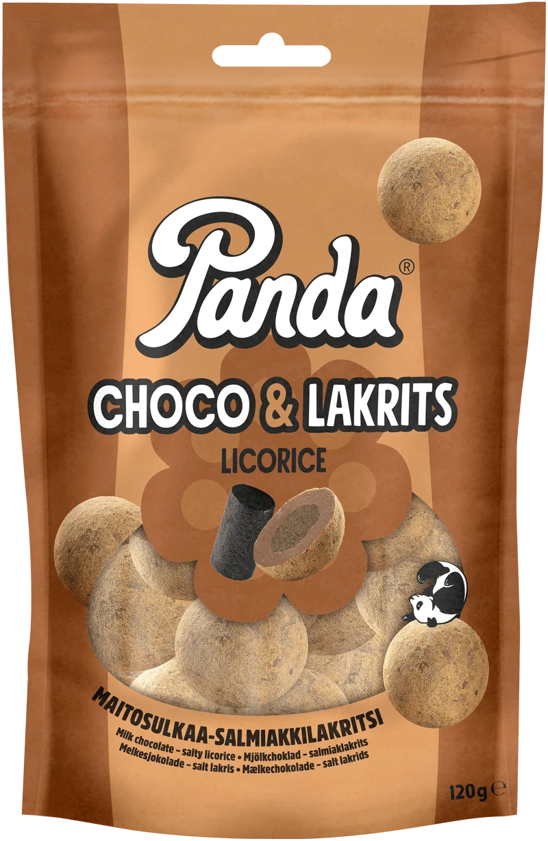 Panda Choco Lakrits suklaa lakritsi 120g