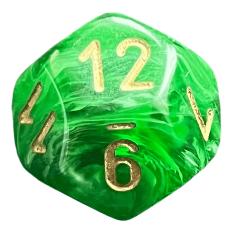 Chessex Vortex Green/Gold W12