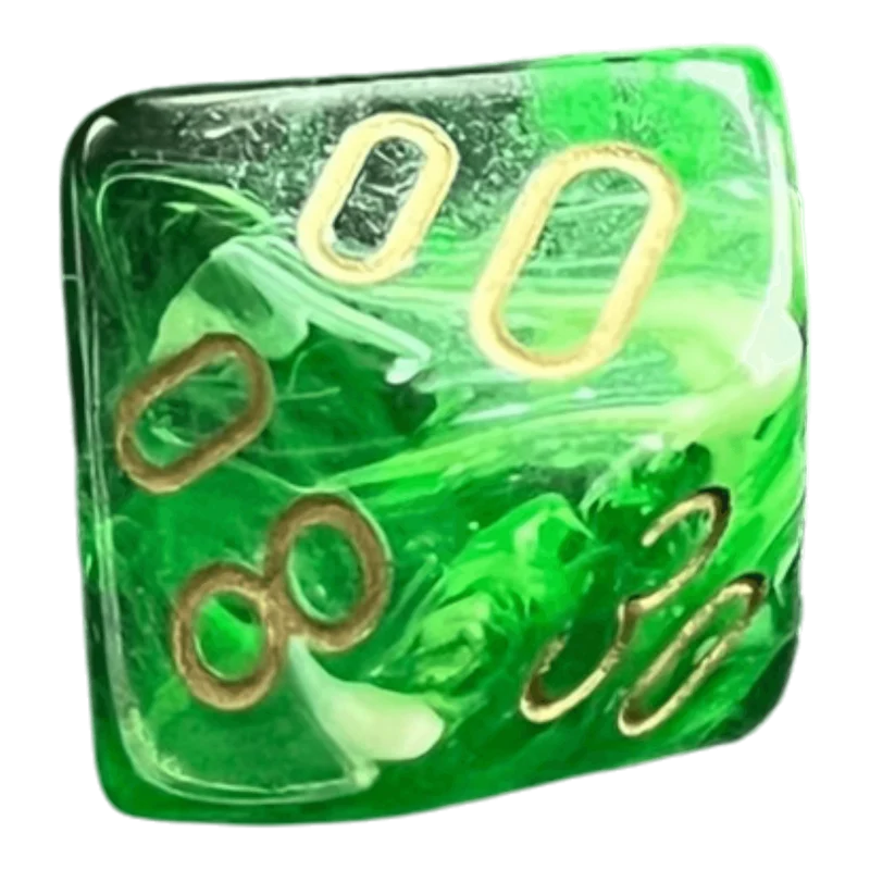 Chessex Vortex Green/Gold W10