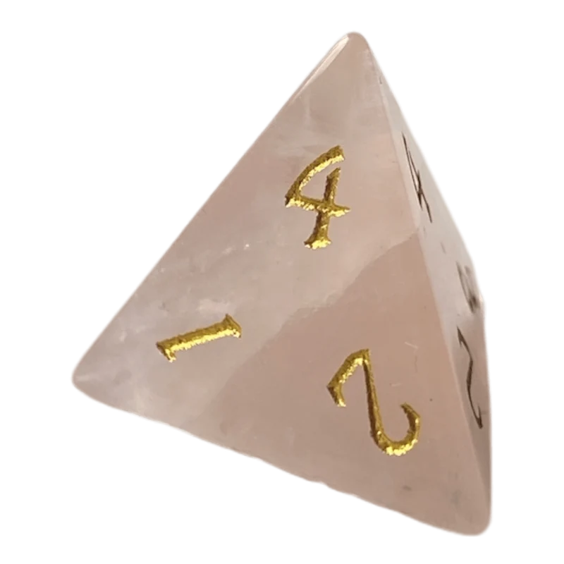 Rosenquarz Edelsteinwürfel W4