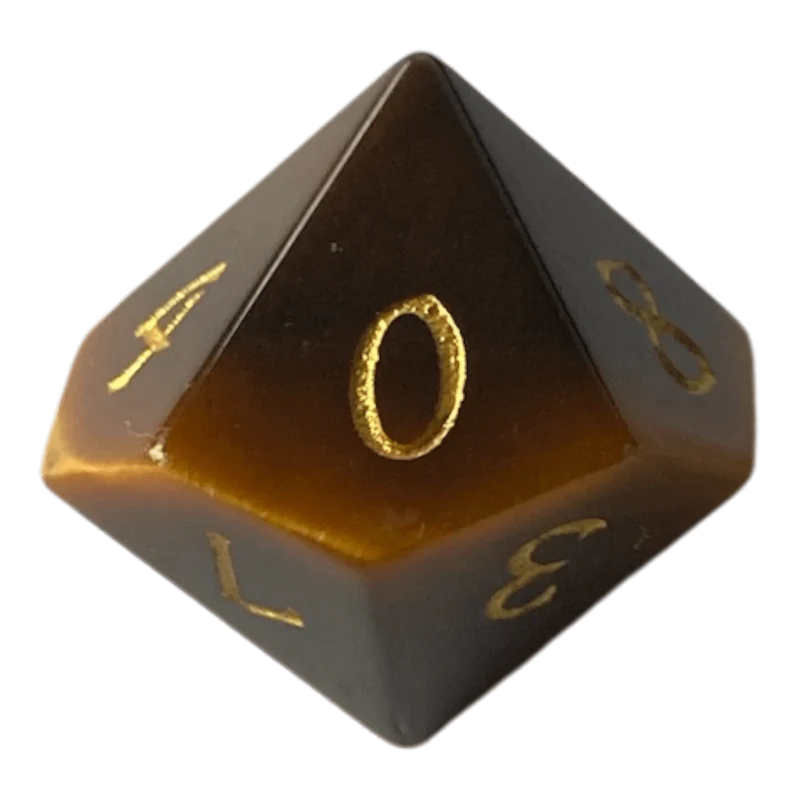 Yellow Tigereye Edelsteinwürfel W10