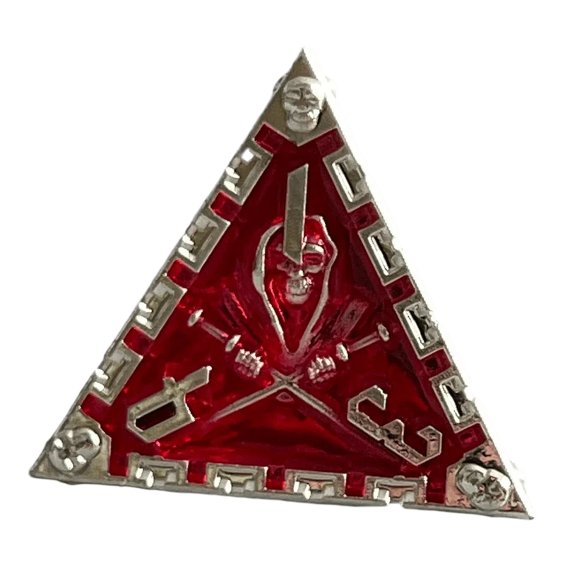 Grim Reaper Metallwürfel (silber/rot) W4
