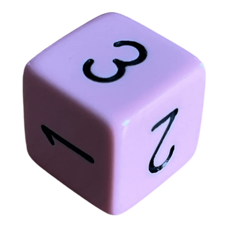 Chessex Opaque Pastel Pink/Black W6