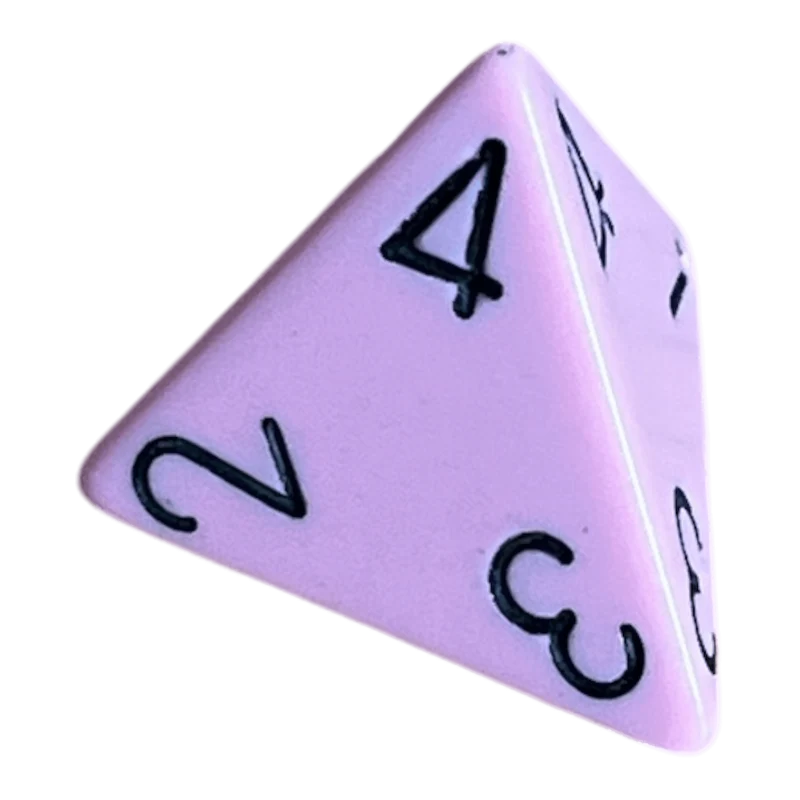 Chessex Opaque Pastel Pink/Black W4