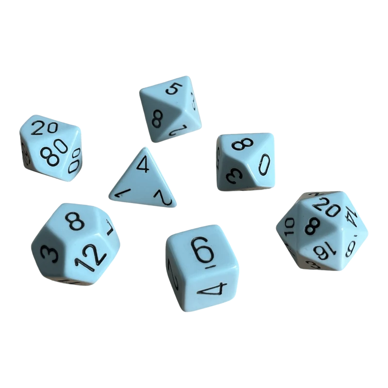 Chessex Opaque Pastel Blue/Black Set