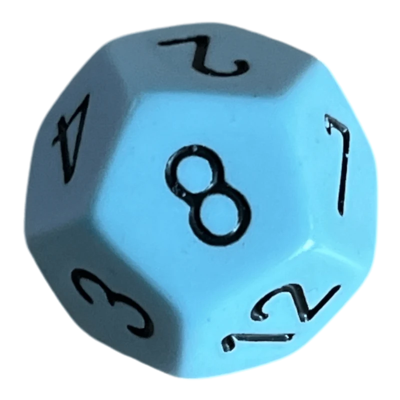 Chessex Opaque Pastel Blue/Black W12