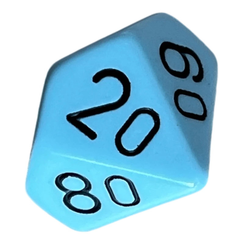 Chessex Opaque Pastel Blue/Black W10-0