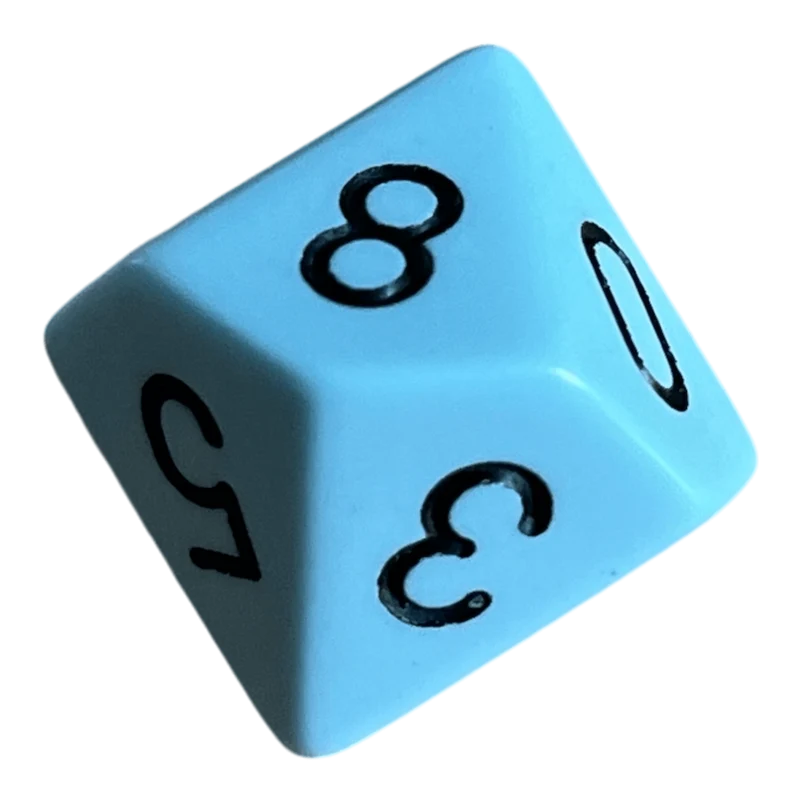 Chessex Opaque Pastel Blue/Black W10