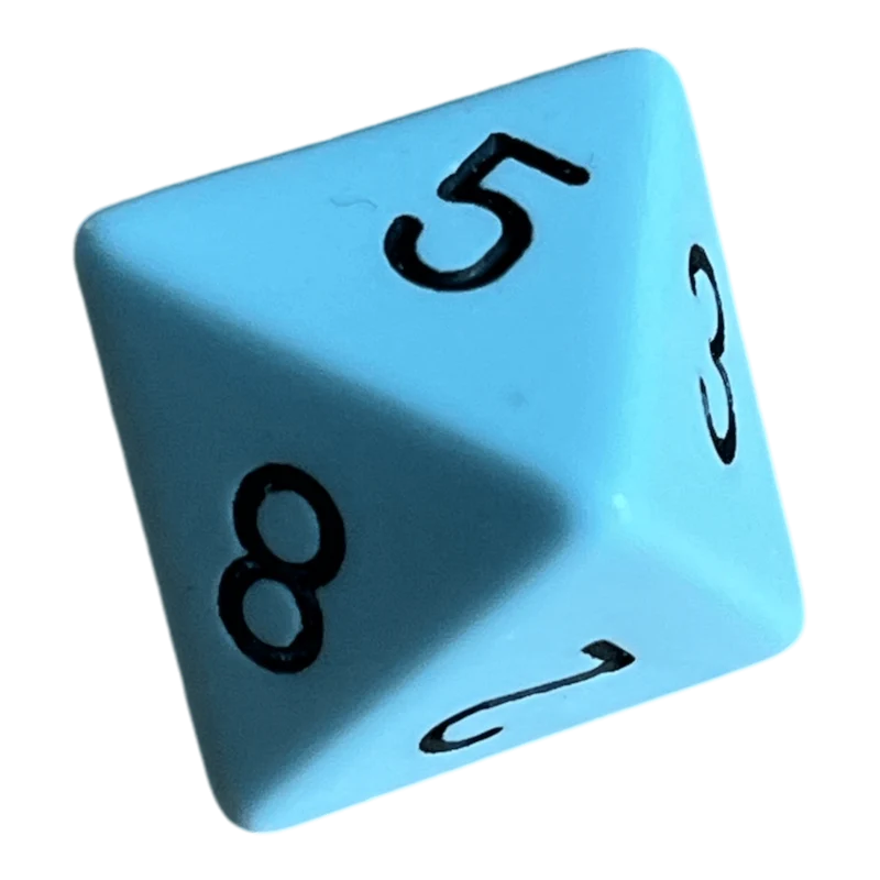 Chessex Opaque Pastel Blue/Black W8