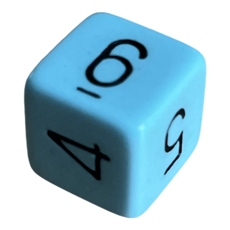 Chessex Opaque Pastel Blue/Black W6