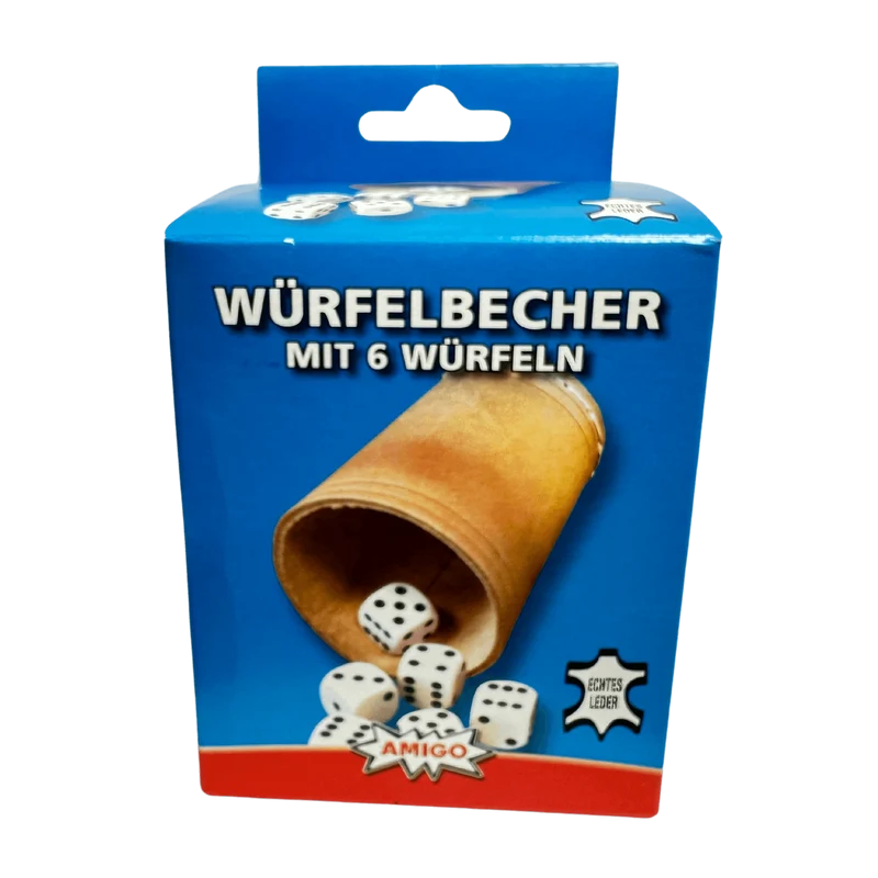 Würfelbecher 8.4cm mit 6 Würfeln